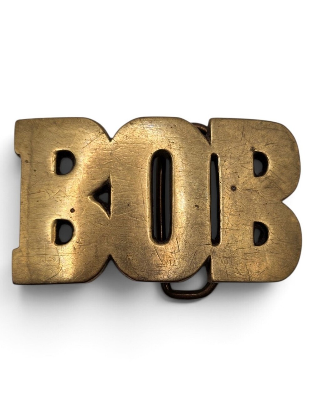 Vintage Brass 'BOB' Belt Buckle